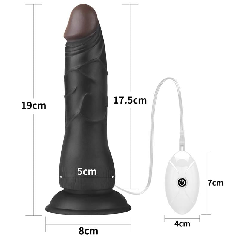 Reguliuojamas strap-on su vibruojančiu dildo