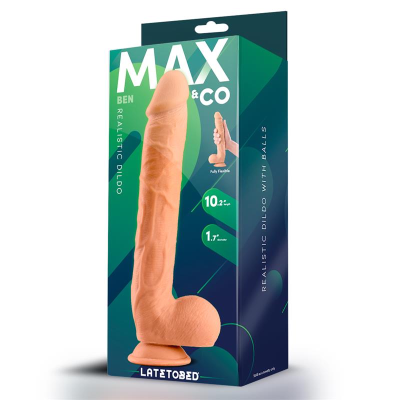 Realistiškas dildo su siurbtuku ir minkštu paviršiumi