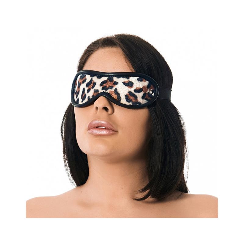 Leopardo rašto kaukė su elastingomis juostelėmis