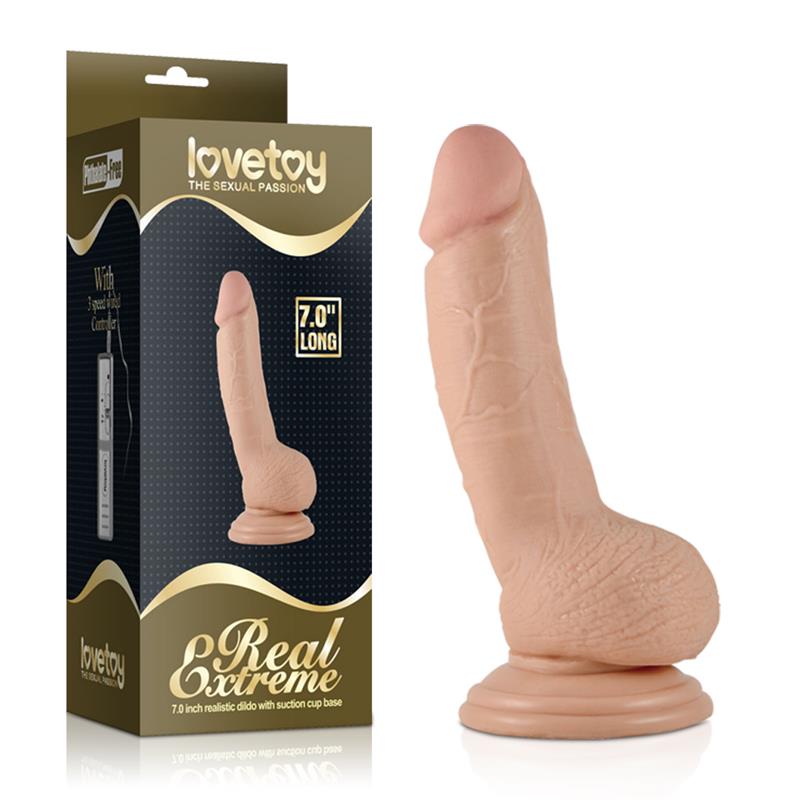 Dildo su siurbtuku ir tikroviška tekstūra
