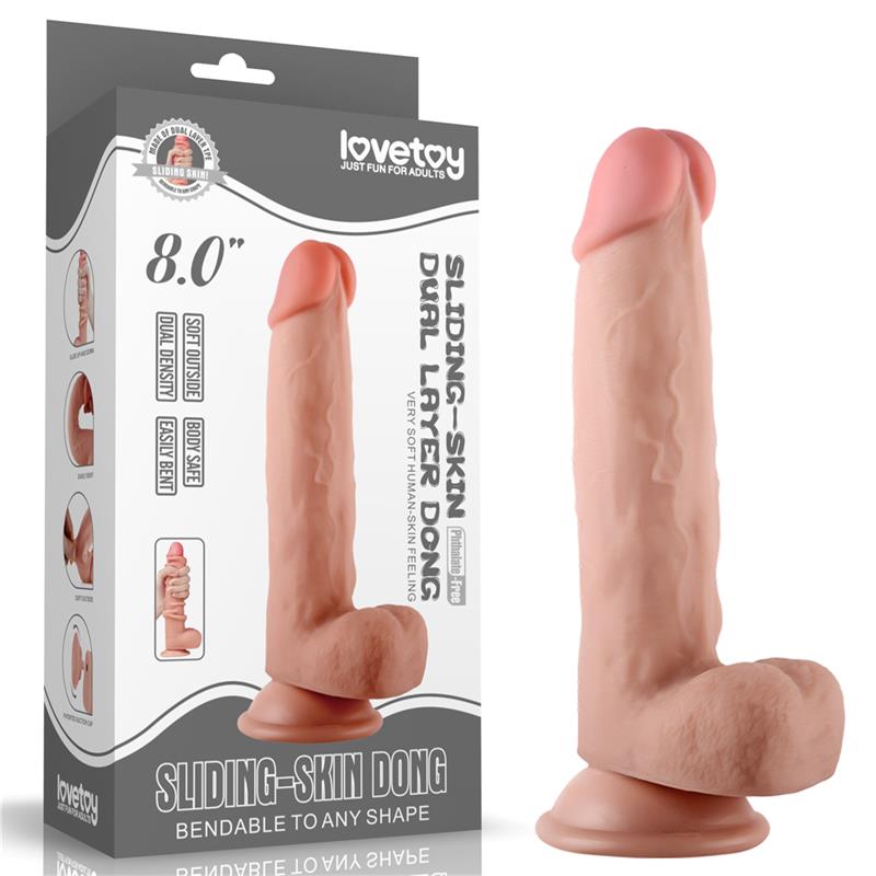 Dildo su dvigubo sluoksnio realistiniu jausmu