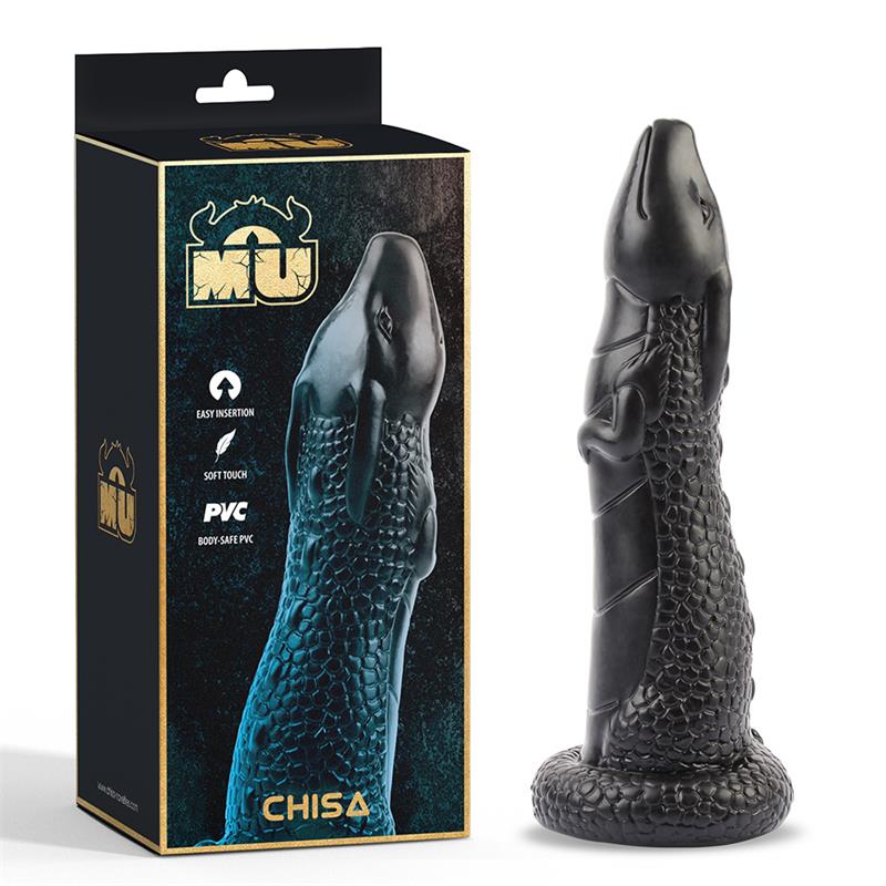 Tekstūruotas dildo su siurbtuku intensyviam malonumui