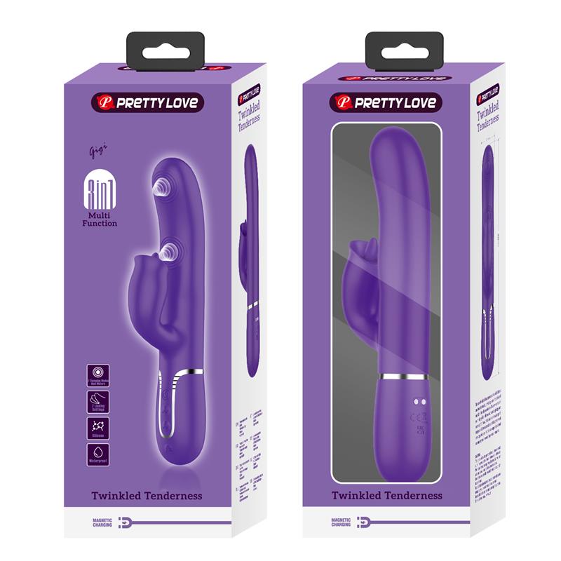 Dvigubas vibratorius su galingu klitorio stimuliatoriumi