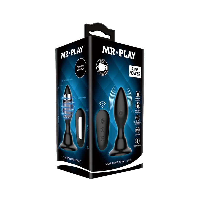 Ponas Play Vibrating Anal Plug with Remote Clave 50