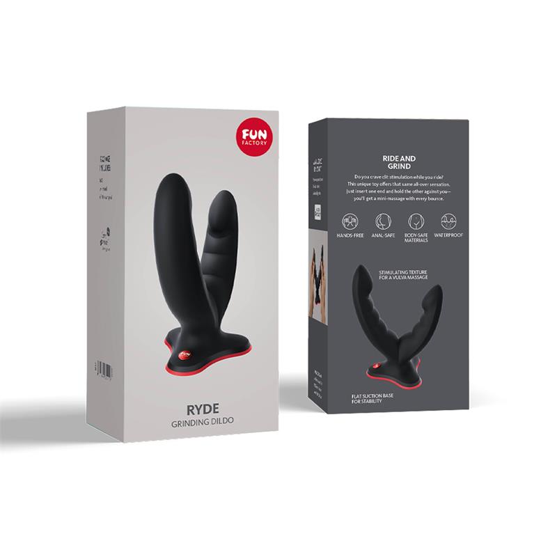 Šlifavimo dildo su siurbtuku ir tekstūruotu korpusu