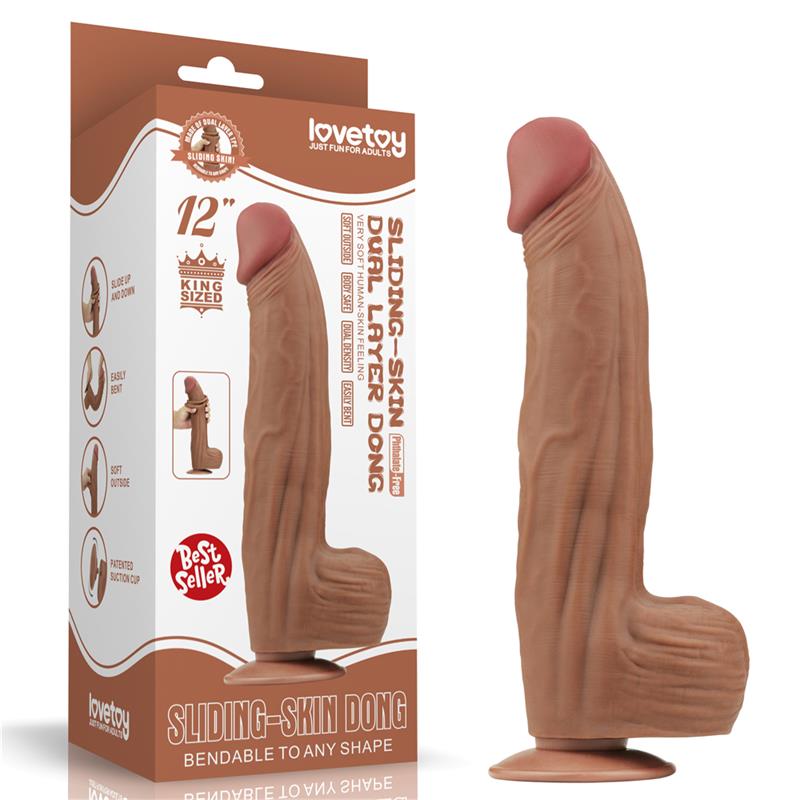 Dvisluoksnis dildo su natūraliu pojūčiu
