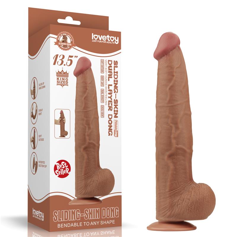 Realistinis dildo su lankstia konstrukcija