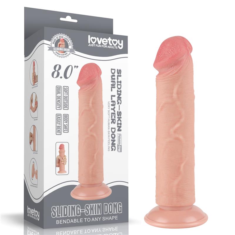 Realistiškas dildo su dvisluoksne struktūra