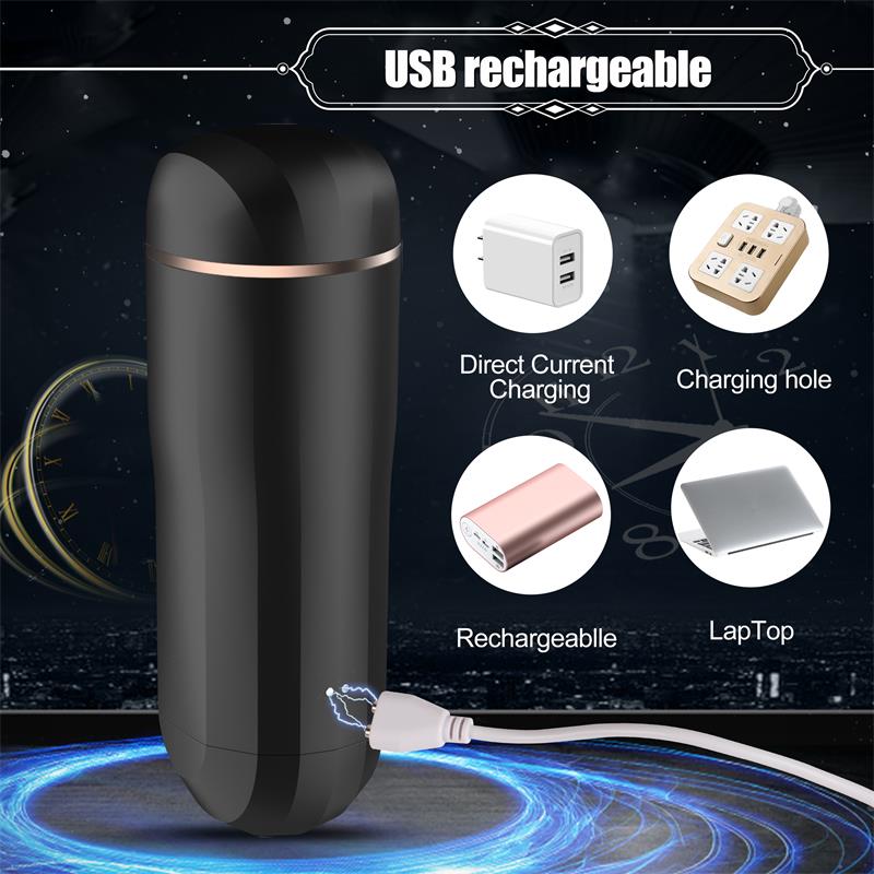 Masturbatorius su 7 vibracijomis ir 5 siurbimo lygiais