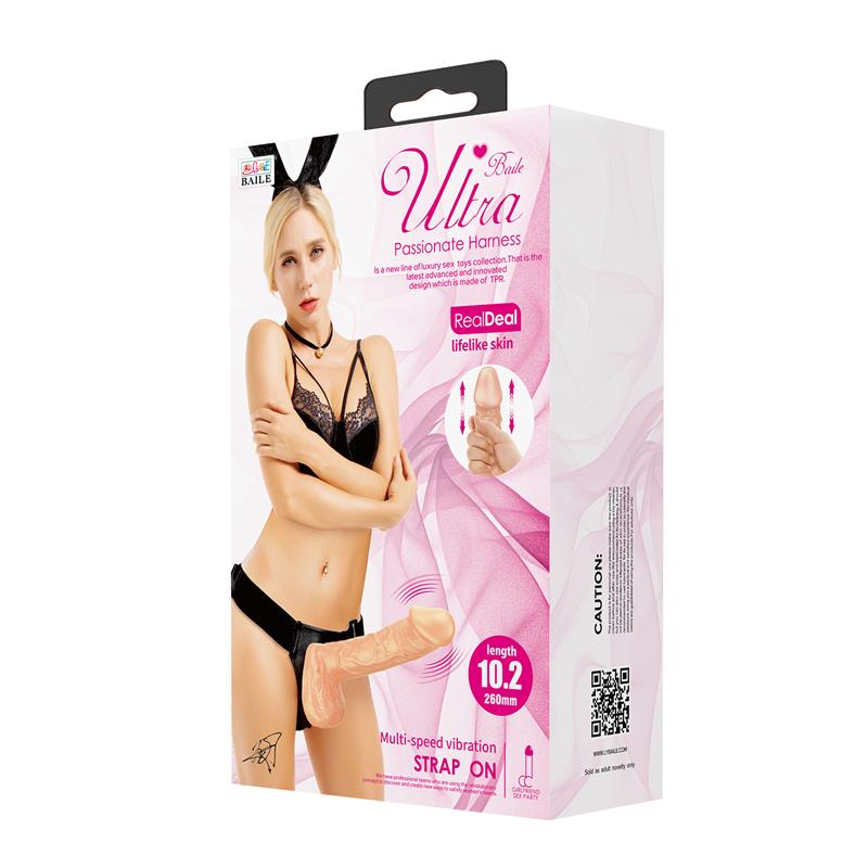 Vibruojantis dildo su dirželiu ir lankstumu
