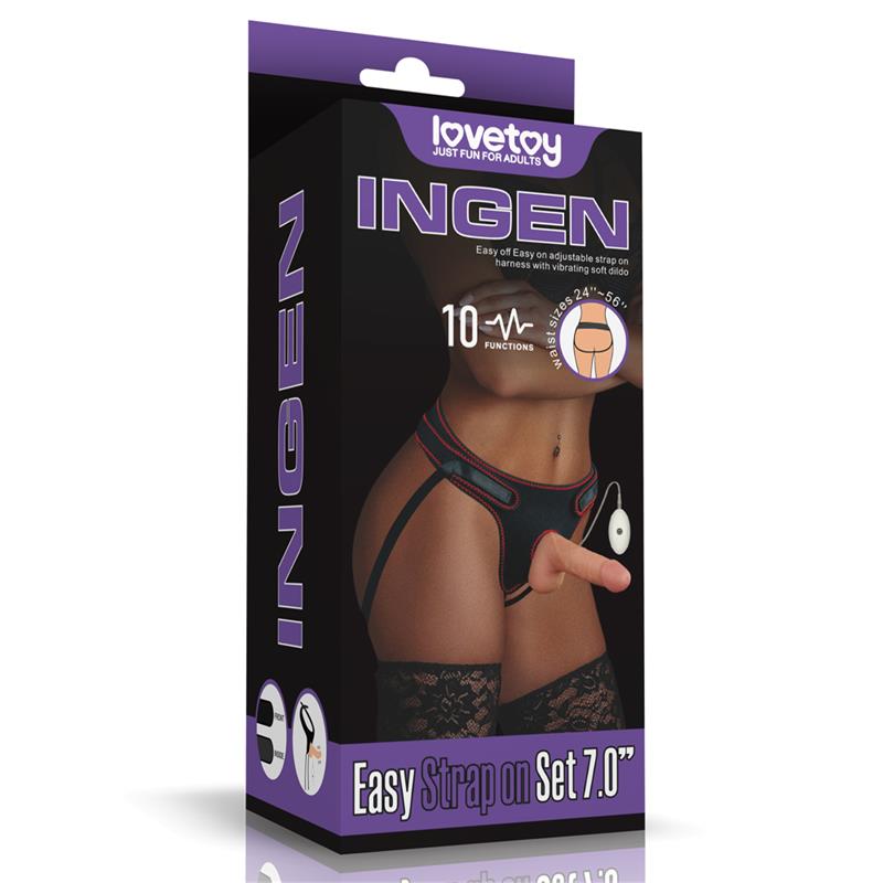 Dirželis su dildo + 10 vibracijos režimų