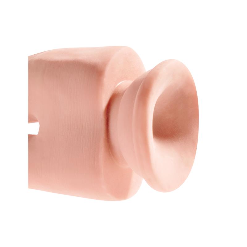 Dildo dvigubam įsiskverbimui su trigubu tankiu