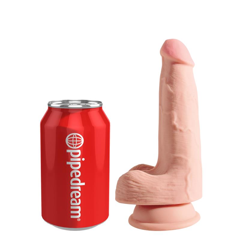 Dildo su galingu siurbtuku ir trigubu tankiu