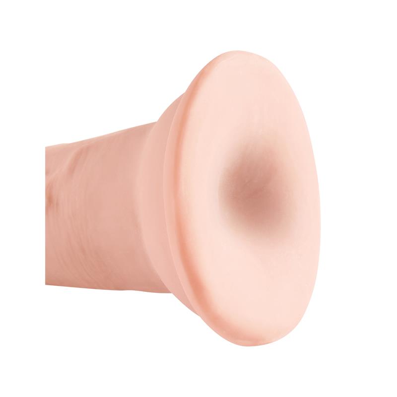 Dildo su siurbtuku ir trigubo tankio struktūra