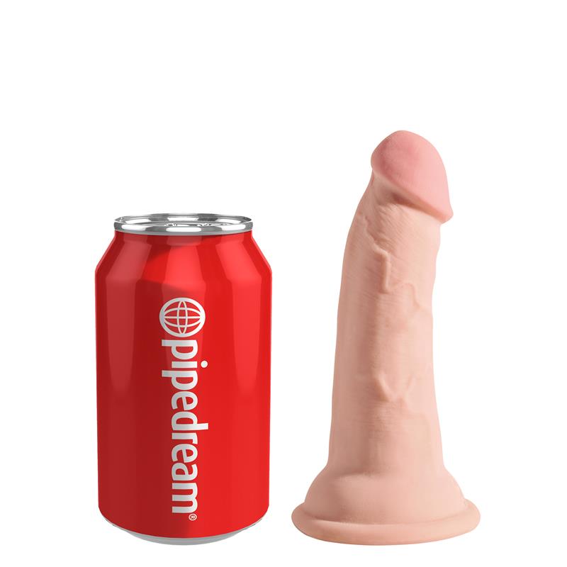 Dildo su siurbtuku ir trigubo tankio struktūra