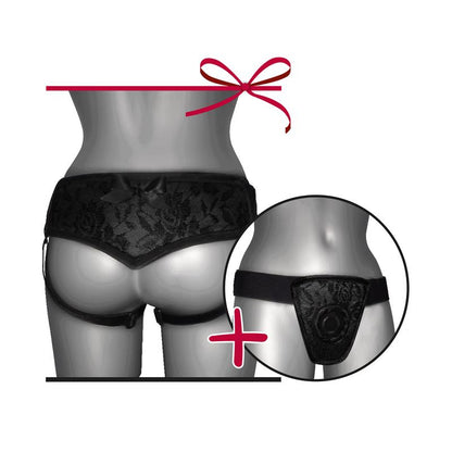 Diržas su reguliuojamu žiedu dildams S–XL