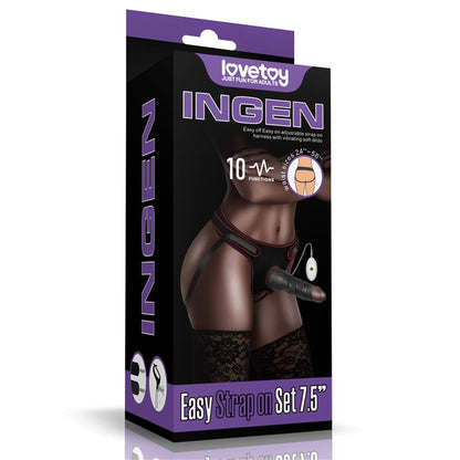 Reguliuojamas strap-on su vibruojančiu dildo