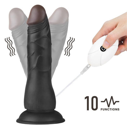 Reguliuojamas strap-on su vibruojančiu dildo
