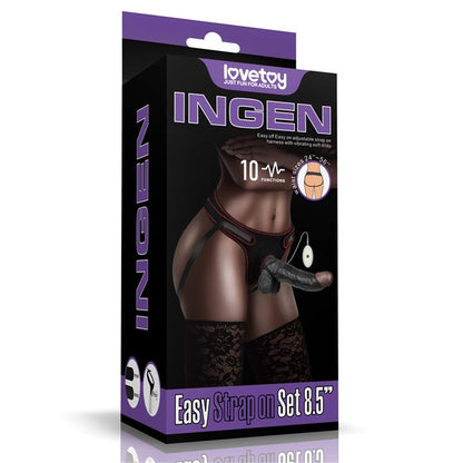 Diržas su dildo ir 10 vibracijos funkcijų