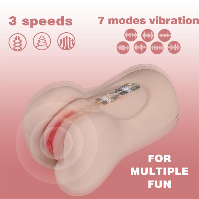 Masturbatorius su 7 vibracijos režimais ir tekstūra