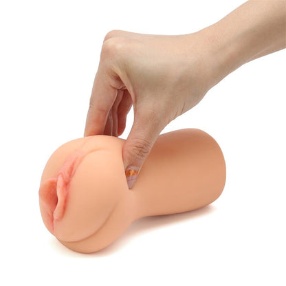 Masturbatorius su rievėtu tuneliu ir ergonomiška forma