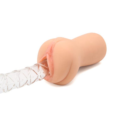Masturbatorius su rievėtu tuneliu ir ergonomiška forma