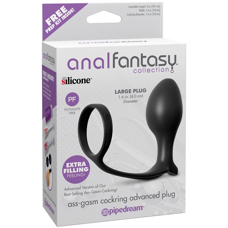 Analinis žiedas-kištukas su prostatos stimuliacija