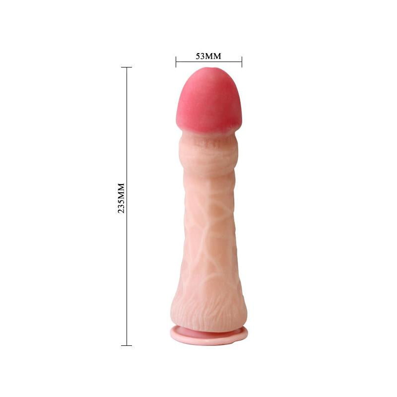 Dildo su siurbtuku ir ergonomiška forma