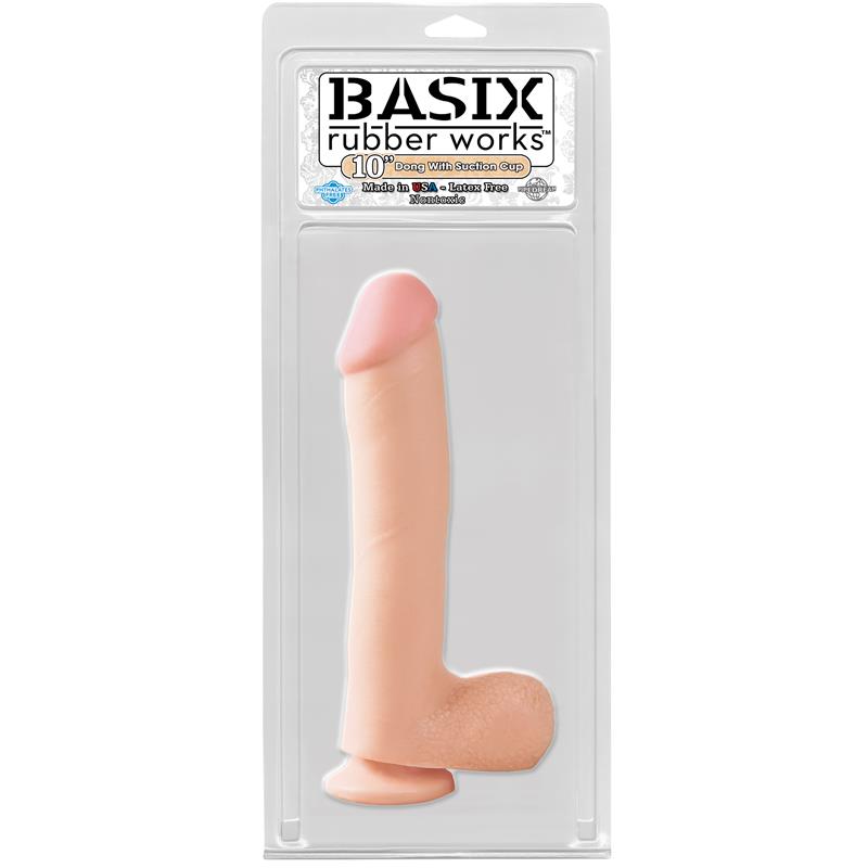 Klasikinis dildo su siurbtuku ir hipoalerginiu paviršiumi