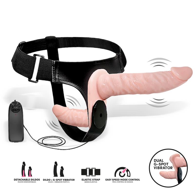 Dvigubas dildo su G-taško vibracija ir nuotoliniu valdymu