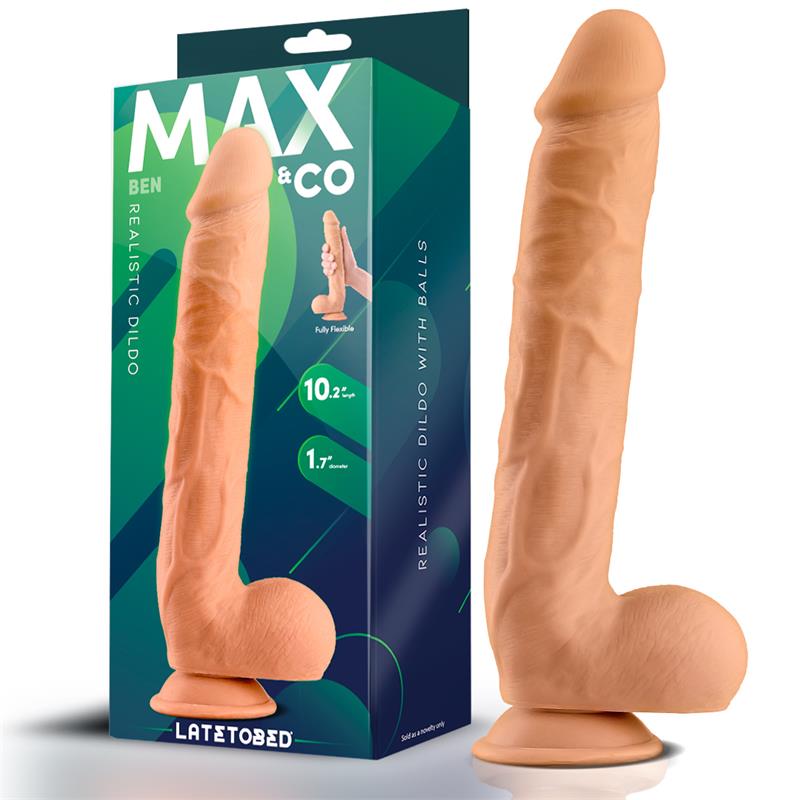 Realistiškas dildo su siurbtuku ir minkštu paviršiumi