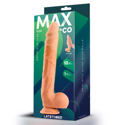 Realistiškas dildo su siurbtuku ir minkštu paviršiumi