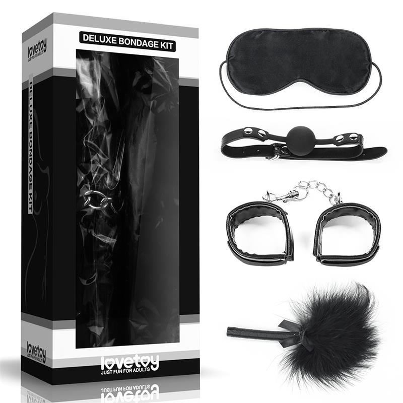 Bondage rinkinys su aksesuarais intensyviems pojūčiams