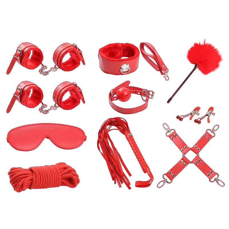 BDSM rinkinys pradedantiesiems su 10 priedų