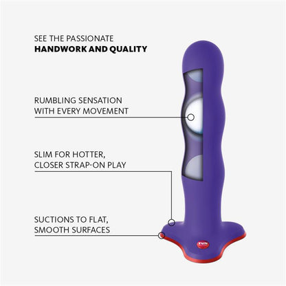 Dildo su svertiniais kamuoliukais – organiškas malonumas