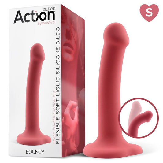 Lankstus dildo su siurbtuku ir minkštu silikonu