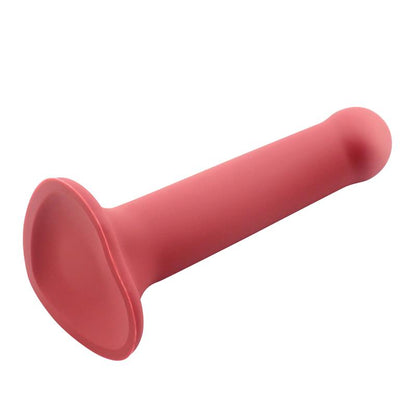 Lankstus dildo su siurbtuku ir minkštu silikonu