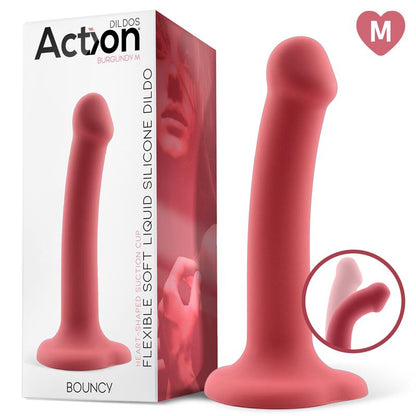 Lankstus silikoninis dildo su siurbtuku