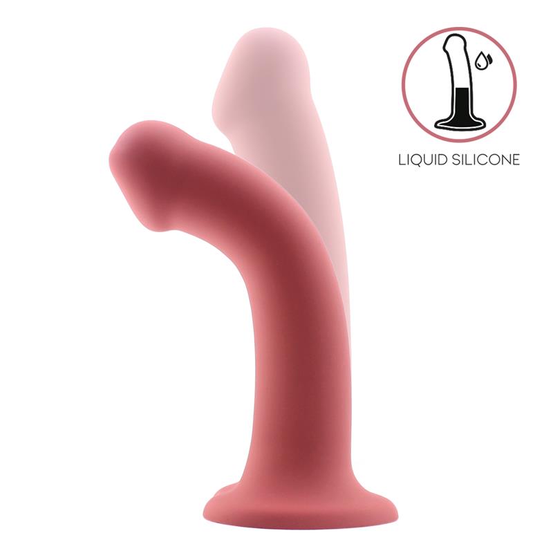 Lankstus silikoninis dildo su siurbtuku