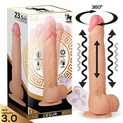 Teleskopinis dildo su 360° judesiu