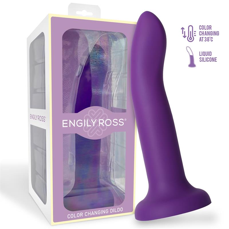 Spalvas keičiantis dildo su stipriu siurbtuku