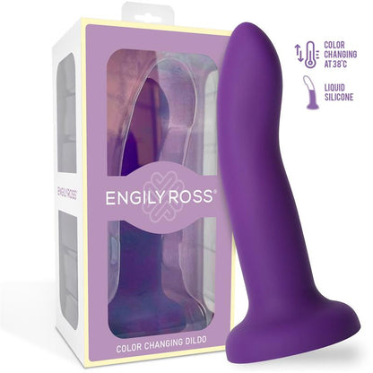 Spalvą keičiantis dildo su siurbtuku