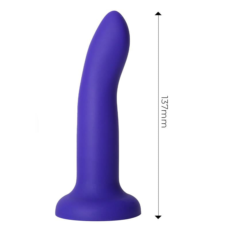 Spalvą keičiantis dildo su siurbtuku ir vibracija