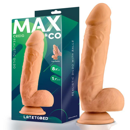 Dildo su siurbtuku ir realistišku dizainu
