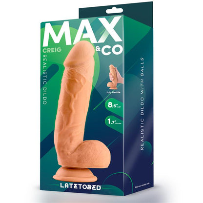 Dildo su siurbtuku ir realistišku dizainu