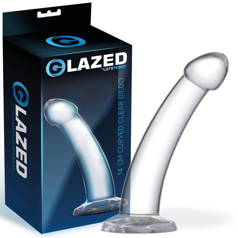 Lankstus dildo su siurbtuku ir išlenkta forma