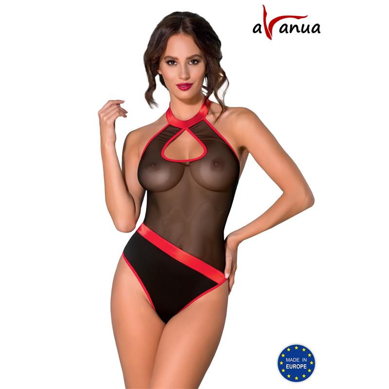 Pusiau permatomas bodis su matinėmis detalėmis