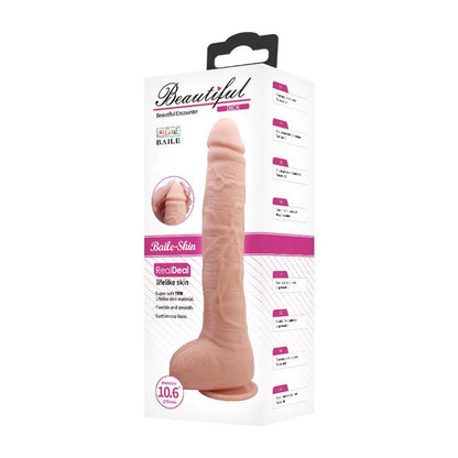 Tikroviškas dildo su siurbtuku ir tekstūra