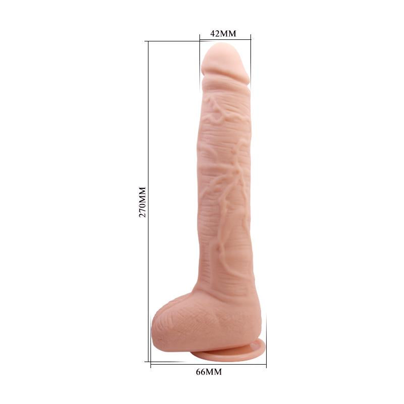 Tikroviškas dildo su siurbtuku ir tekstūra