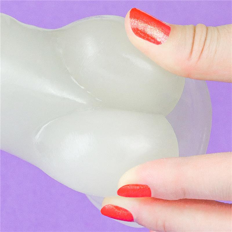Dildo su mėlyna šviesa ir siurbtuku